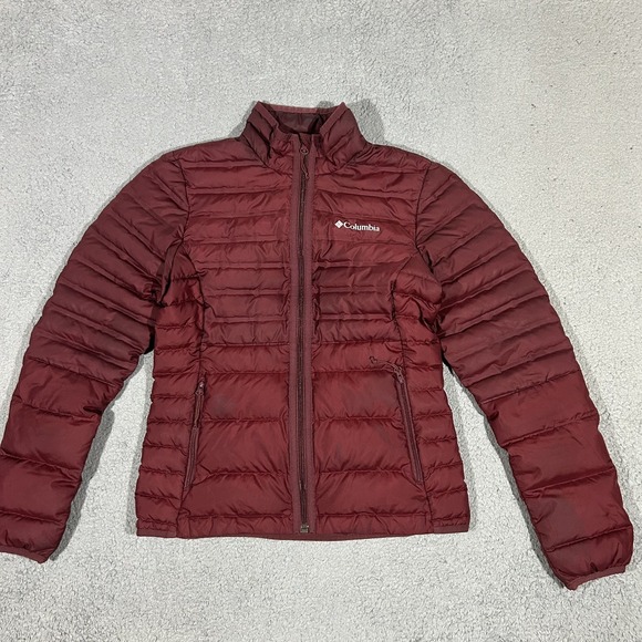 Columbia Jackets & Blazers - Columbia 650 Women's Powder Lite Hybrid Red Down Puffer Jacket Full Zip XS #2402